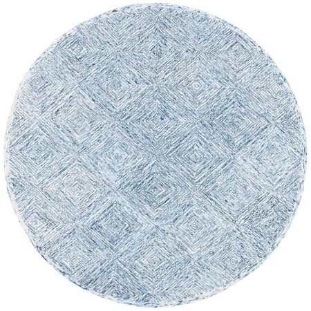 Safavieh 7 x 7 ft. Capri 207A Hand Tufted Round Area Rug; Ivory & Blue CPR207A-7R